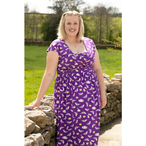 Women's Wrap Dress - Seagulls