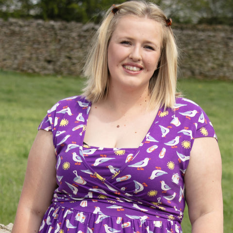 Women's Wrap Dress - Seagulls