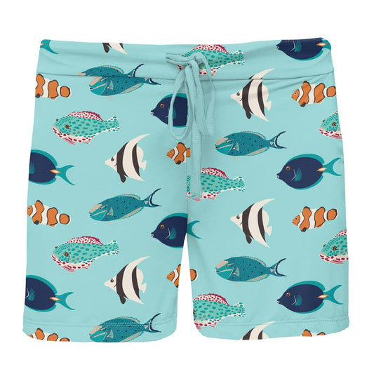 Women's Lounge Shorts - Tropical Fish
