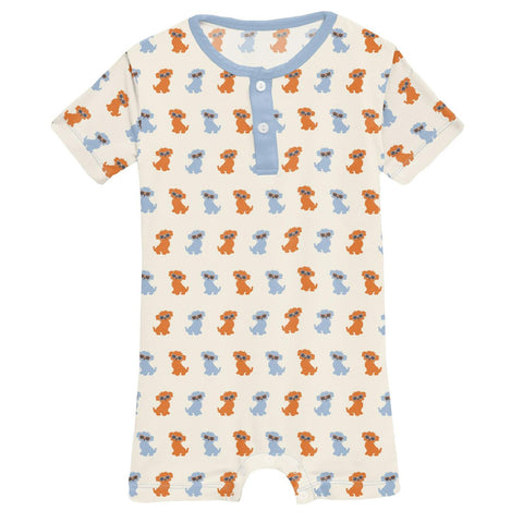 Henley Romper - Natural Beach Pup