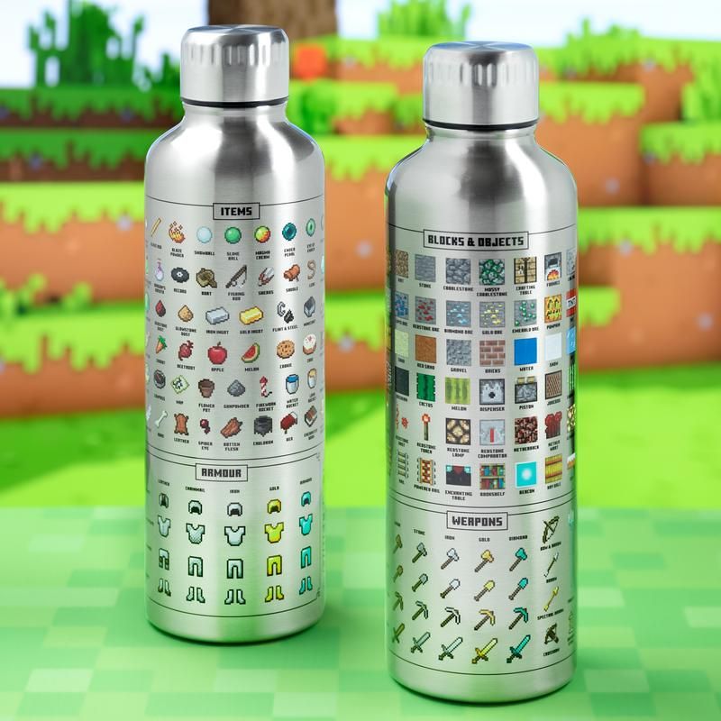 Water Bottle (Metal) - Minecraft