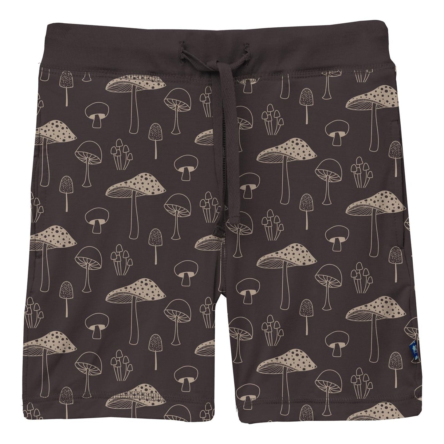 Lightweight Drawstring Shorts - Midnight Mushrooms