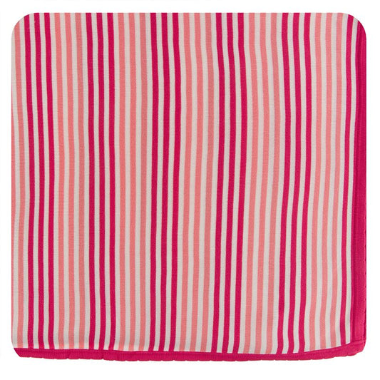 Knit Toddler Blanket - Forest Fruit Stripe