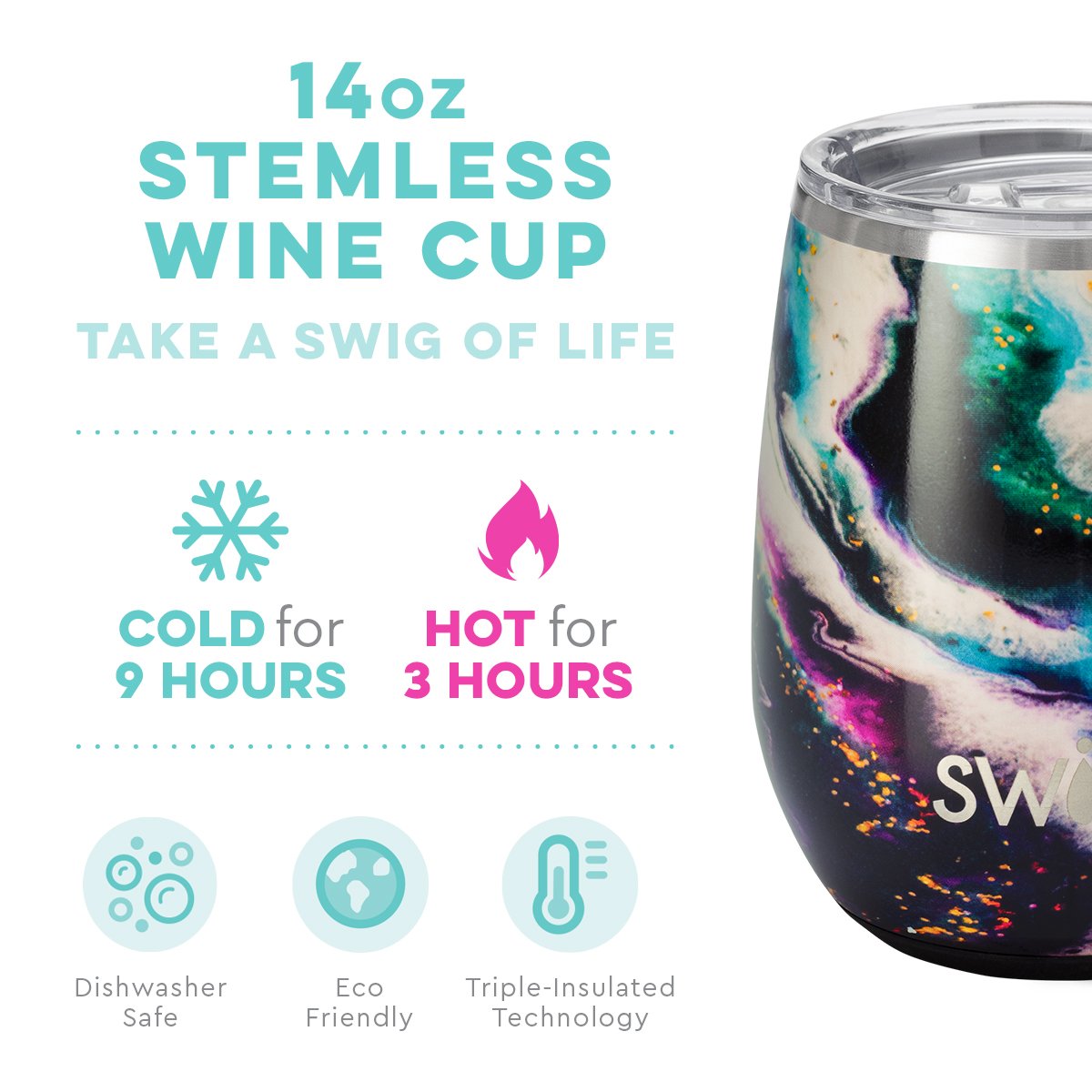 Stemless Wine Cup - Aurora (14oz)