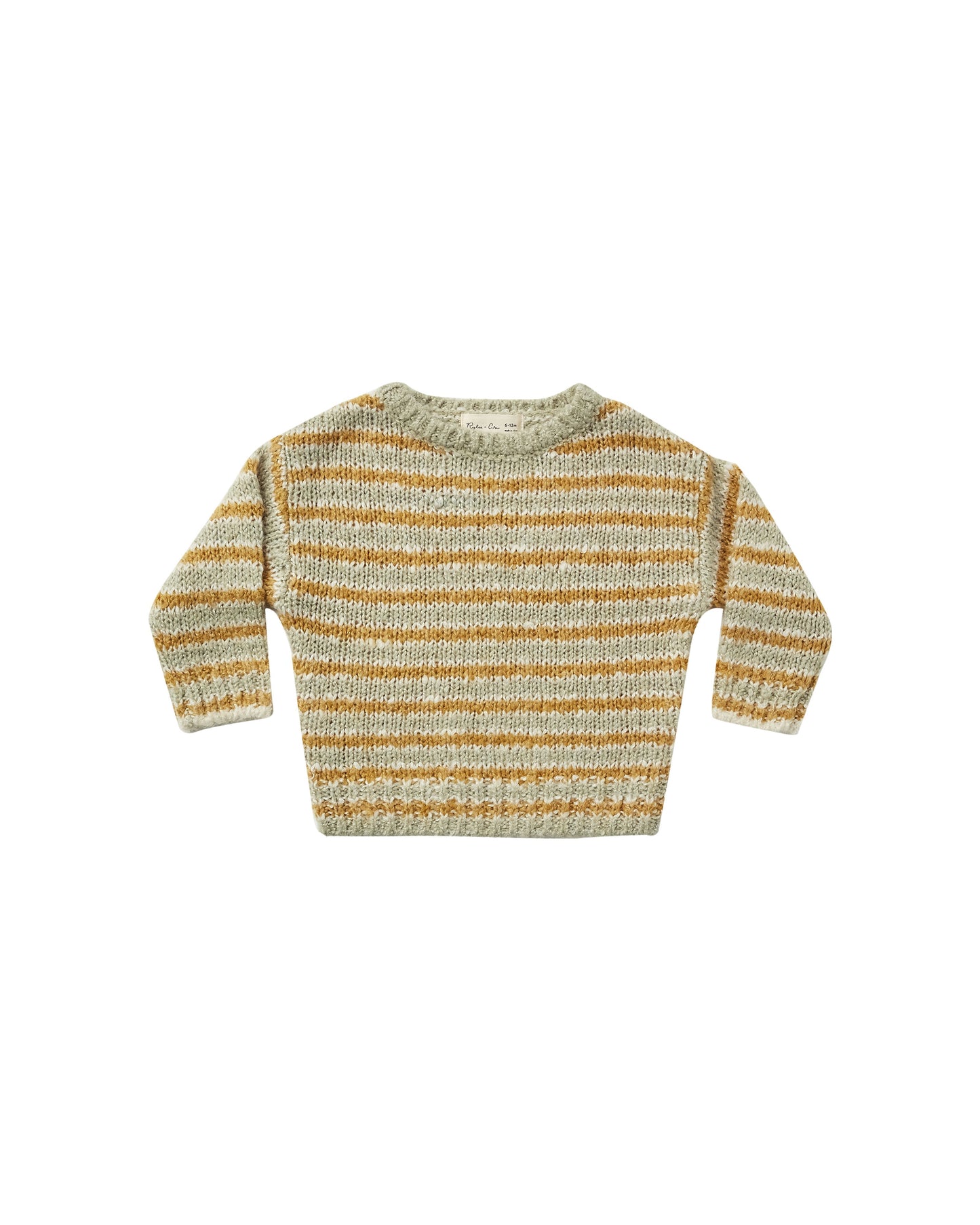 Aspen Sweater (Adult) - Agave / Gold stripe