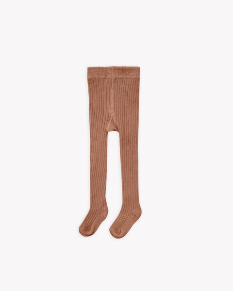Tights Ribbed Solid - Clay
