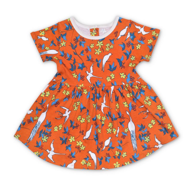 Dress (Short Sleeve) - Enchanted Leaves Orange