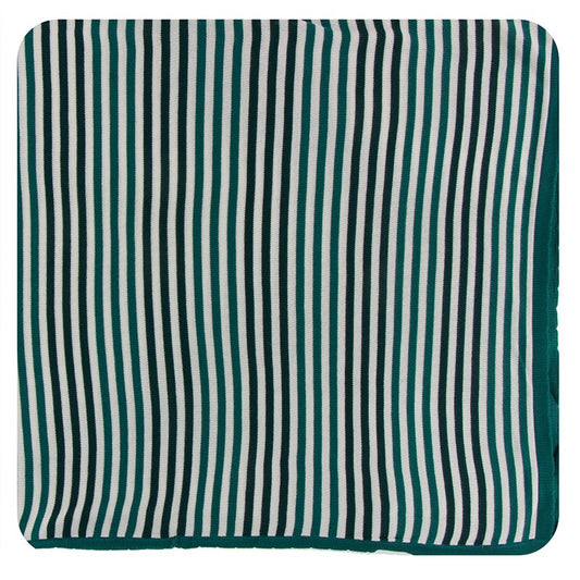 Knit Toddler Blanket - Wildlife Stripe