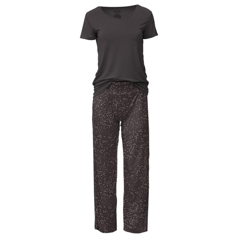 Women's Loosey Goosey Pajama Set (Short Sleeve) - Midnight Constellations