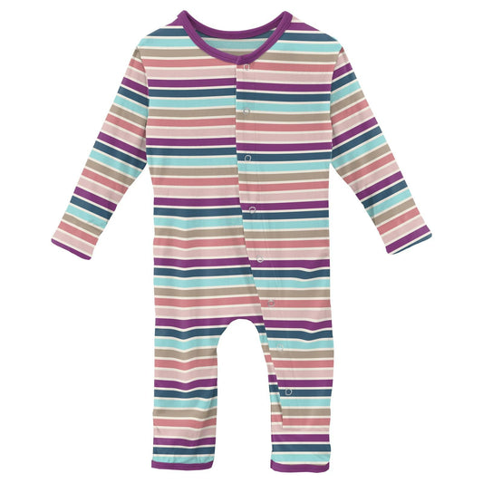 Coverall (Snaps/Zipper) - Love Stripe