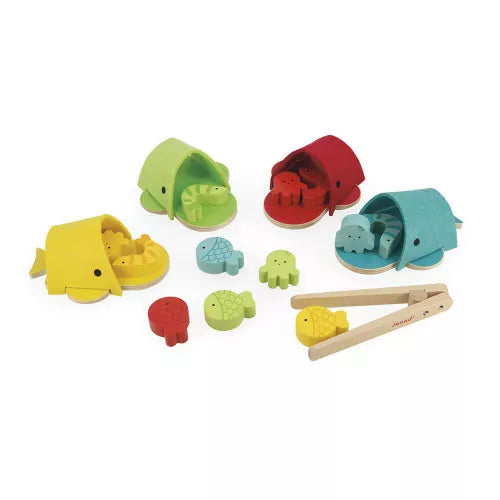 Wood Toy - Whales Color Matching Game
