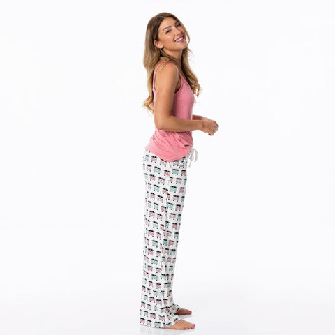 Women's Cami & Lounge Pant Pajama Set - Natural Vintage Vans