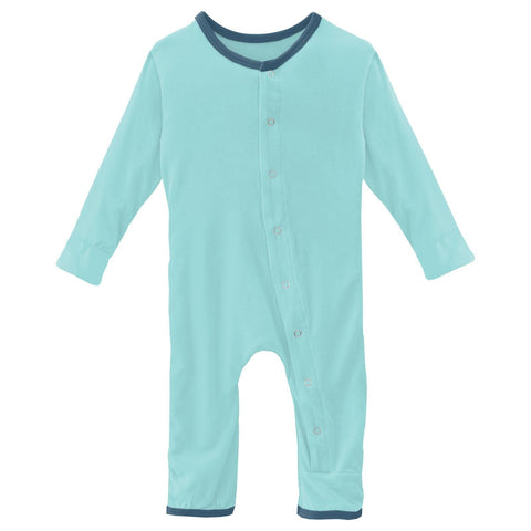 Last One - Size 18/24M: Applique Coverall (Snaps/Zipper) - Summer Sky Vintage Van